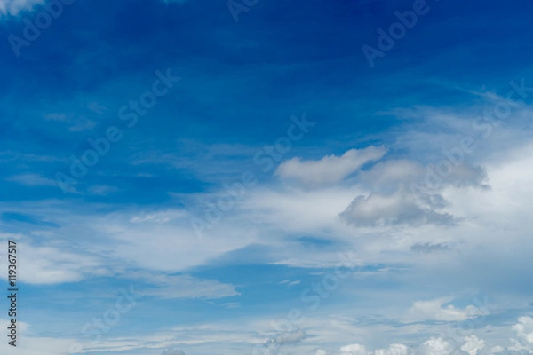 Fototapeta White cloud with Blue sky