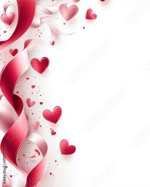 Obraz valentine background with hearts