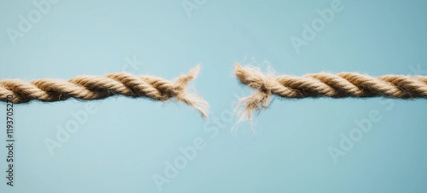 Obraz A rope with two ends breaking apart