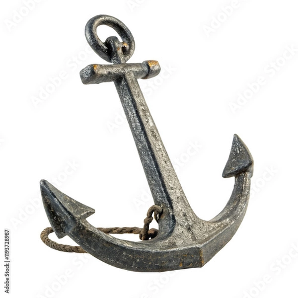 Fototapeta Anchor isolated on a transparent background.