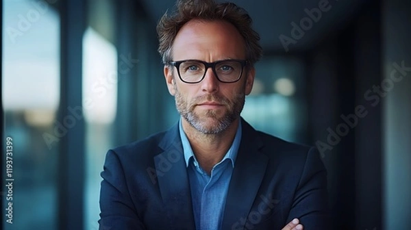 Obraz Portrait of a Confident Man in a Suit