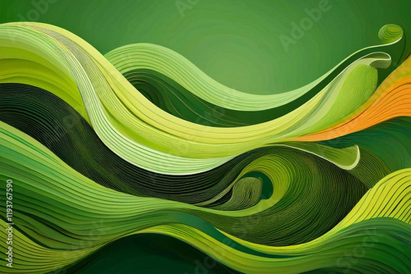 Fototapeta green avocado waves