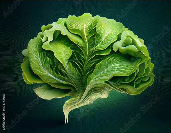 Fototapeta lettuce brain