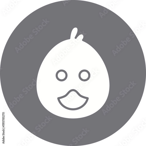 Fototapeta Duck Face icon single vector illustration