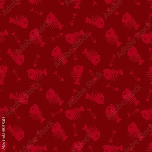 Fototapeta Ocean seamless fishbone pattern for wrapping paper and fabrics and linens