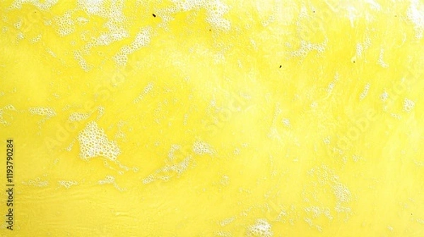 Fototapeta Abstract Yellow Liquid Texture with Bubbles-  AI Generated Background Image