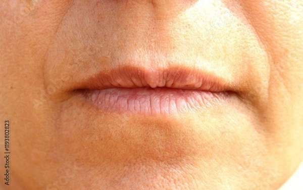 Obraz boca de mujer adulta