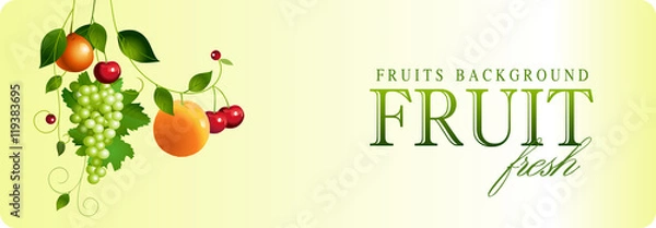 Obraz assorted fruit. illustration