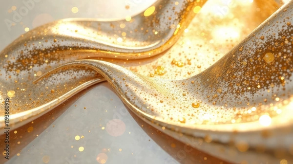 Fototapeta Abstract background gold with milky white and beige, copy space