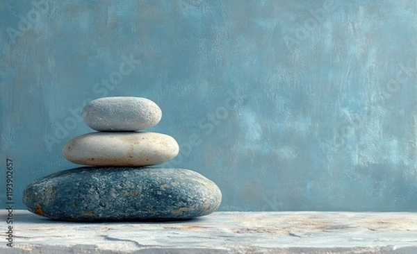 Obraz Balanced Stones for Calm Mind and Soul Meditation Practice