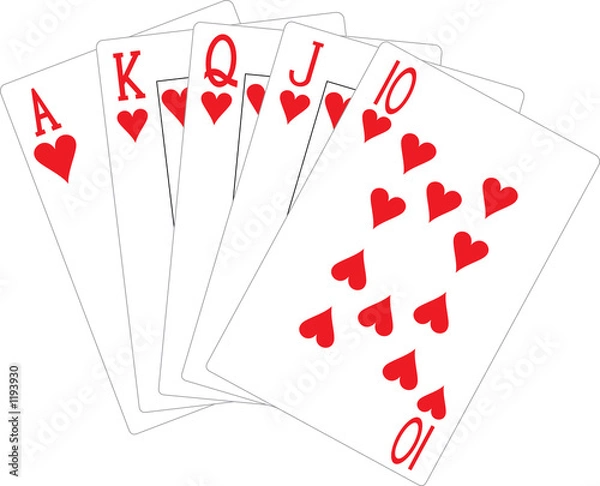 Fototapeta heart royal flush