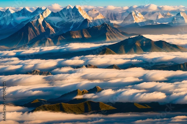 Fototapeta 雲海の山々