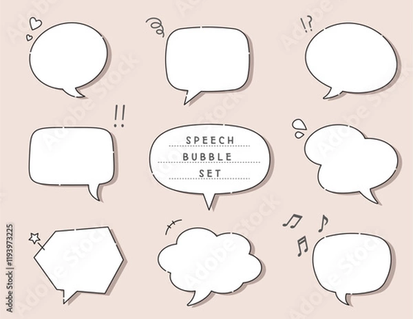 Fototapeta ふきだし　コメント　意見     会話　話す