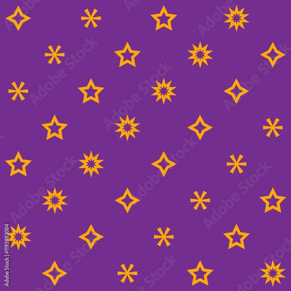 Obraz Abstract Stars Vector Seamless Pattern
