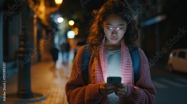 Fototapeta Cyberstalking: The act of using digital platforms to repeatedly harass someone, including unwanted messages, threats, and surveillance, leading to fear and anxiety.
