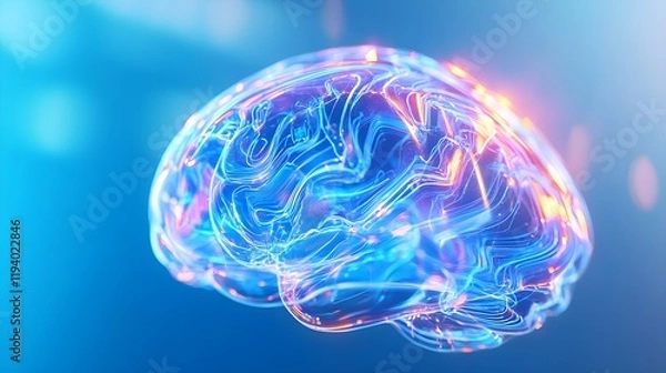 Fototapeta abstract brain, neural network, ai - ai and machine learning