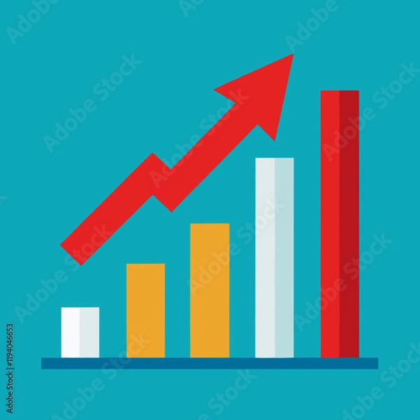 Fototapeta business graph with arrows
