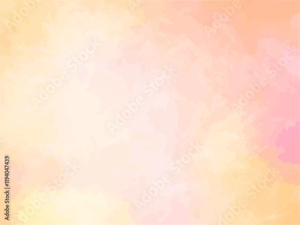 Obraz ピンクからオレンジのグラデが綺麗な水彩テクスチャ背景イラスト
