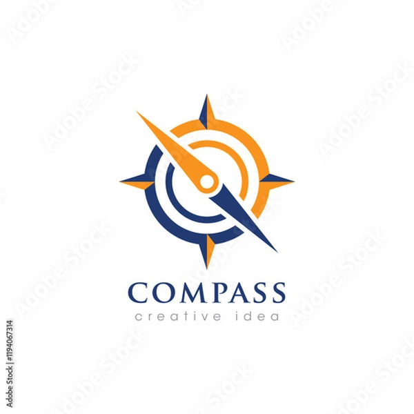 Obraz Creative Compass Concept Logo Design Template