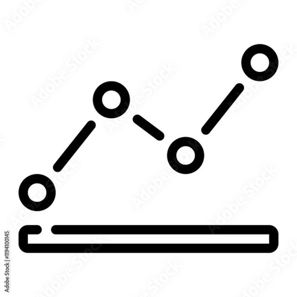 Fototapeta stats line icon