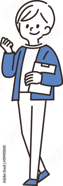 Obraz 女性　ガッツポーズ