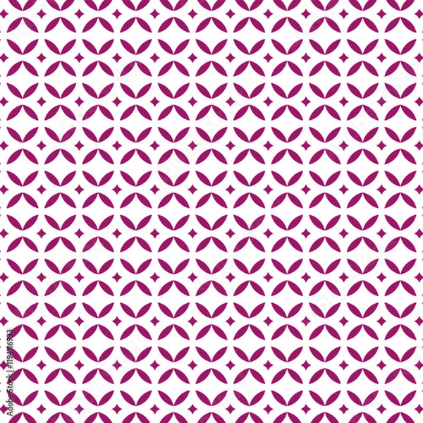 Fototapeta pink and black abstract geometric floral pattern
