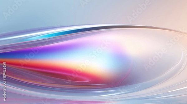 Obraz 虹, プリズム, 流動, 流線, 波, 滑らかな, デザイン, アート, カラフル, Colorful, art, design, flow, streamline, wave, smooth, prism, rainbow