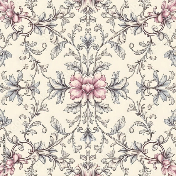 Fototapeta seamless pattern with flowers
