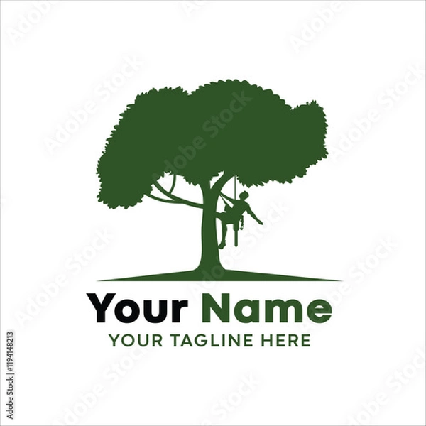 Fototapeta vector lumberjack logo, suitable for background logos etc
