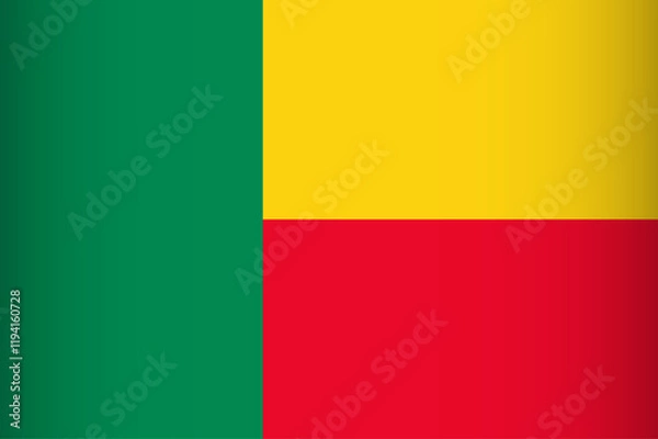 Fototapeta National flag of benin vector element