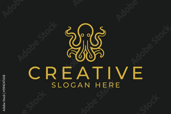 Fototapeta creative octopus logo