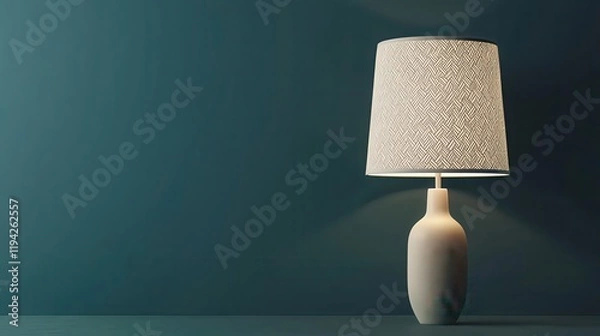 Fototapeta Stylish mockup design preview of elegant lamp modern interior soft lighting minimalist environment
