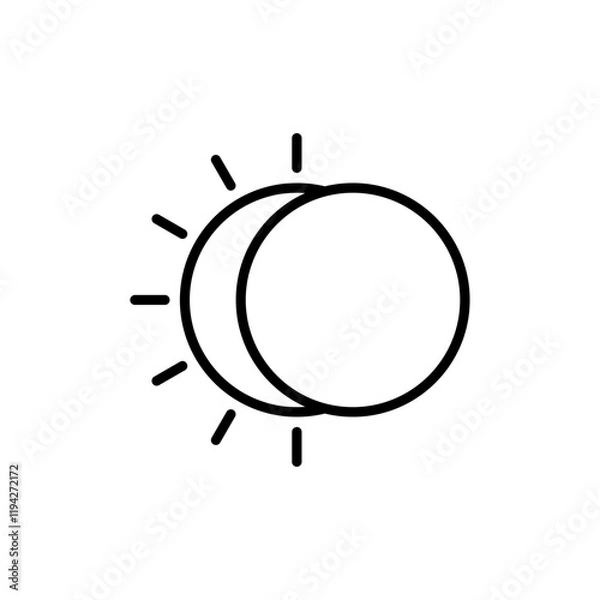 Fototapeta Eclipse icon Art design illustration