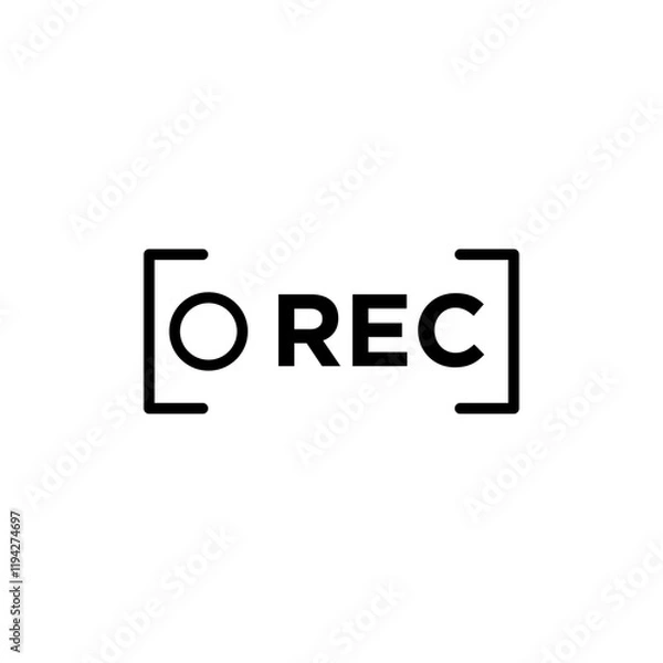 Obraz Record icon Art design illustration