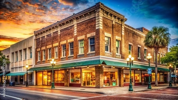 Obraz Vintage Tallahassee Department Store Exterior, Florida, Retro Shopping, 1950s Style Architecture, Classic Retail Building