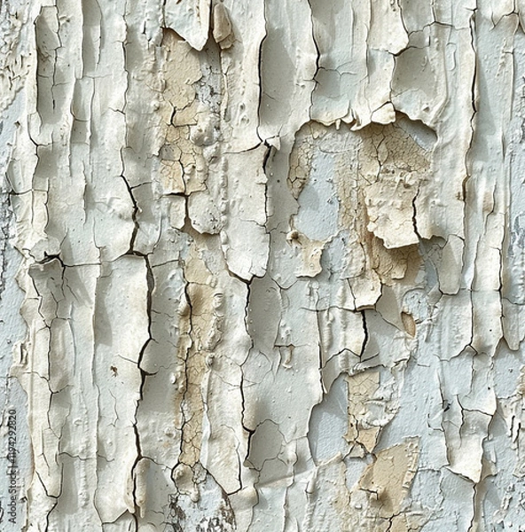 Fototapeta A beige background with peeling paint in light to dark shades creates an artistic, textured effect, perfect for interior decor or graphic design accents.
