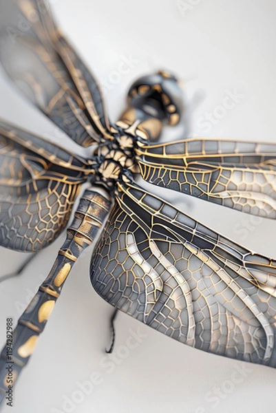 Obraz dragonfly on a wall