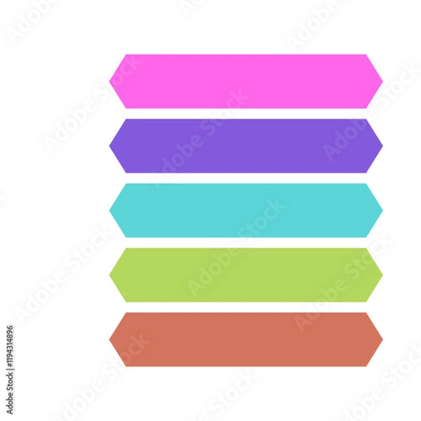 Fototapeta Infographic template 5 steps