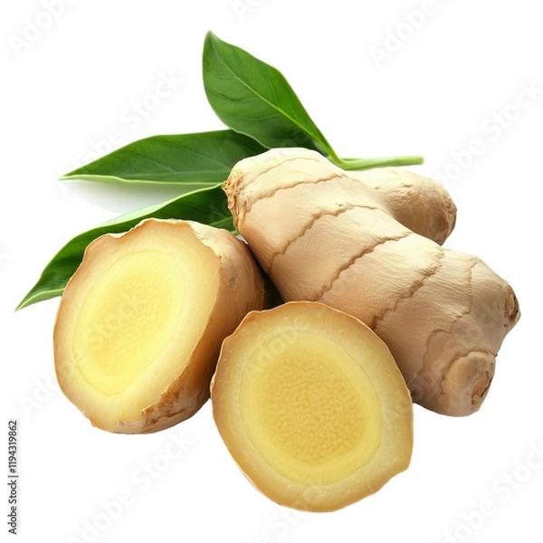 Obraz Fresh Ginger on Transparent Background