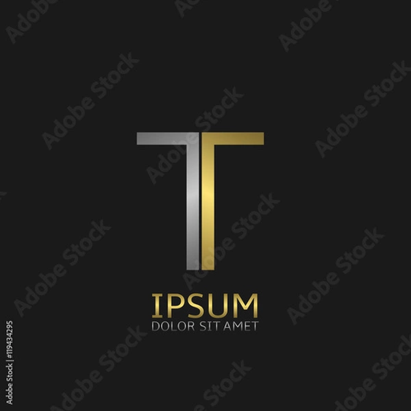 Fototapeta T letter logo