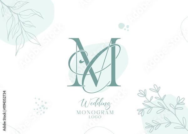 Obraz CM MC wedding initial monogram logo