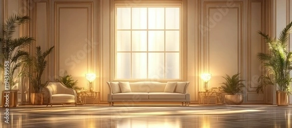 Obraz Sunlit Elegance: A Luxurious Interior Design