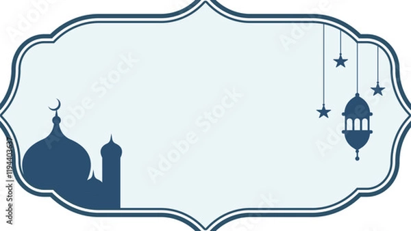 Obraz Background with Islamic Frames for Ramdhan Kareem and Eid. Landscape Frame Concept