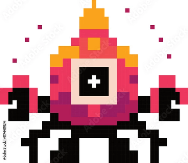 Obraz Pixel Eye Creature