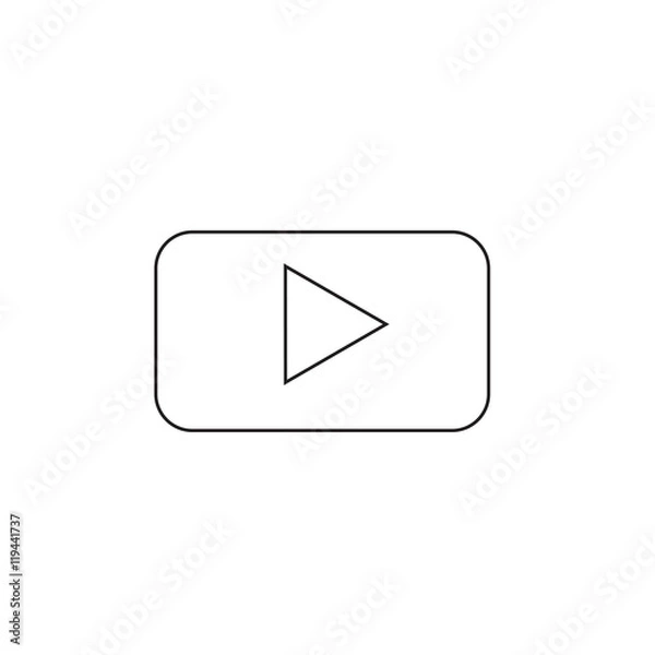 Fototapeta play button outline