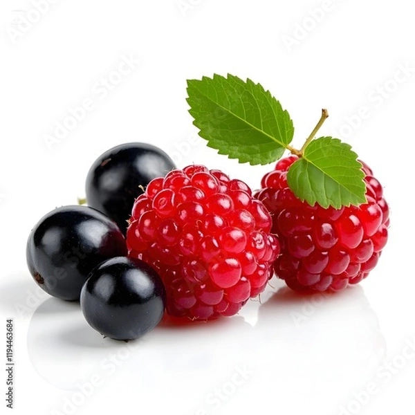 Obraz raspberry and blackberry