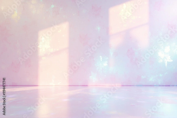 Obraz Iridescent Pearl Textured Wall and Floor: Ethereal and Luxurious Artistic Background