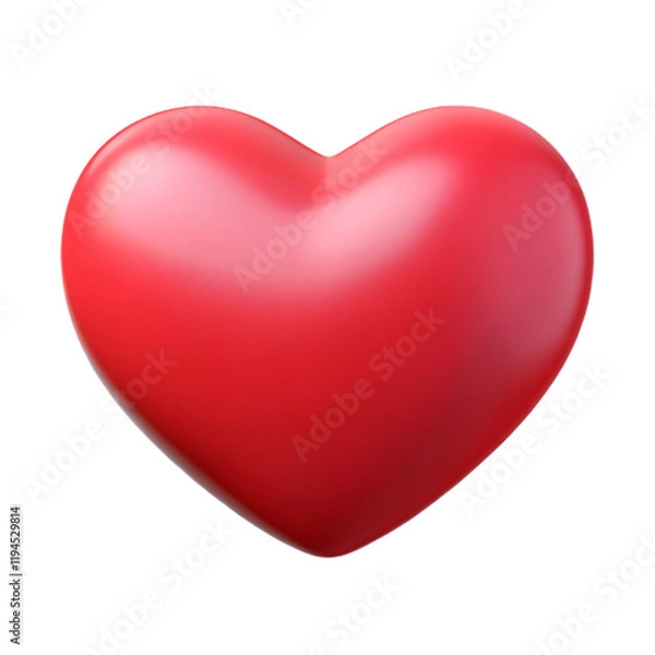 Fototapeta Shiny Red Heart Shape Symbolizing Love and Affection in Design