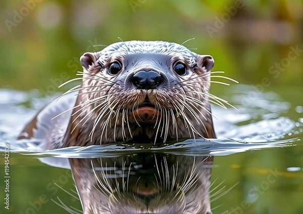 Obraz otter in a pond