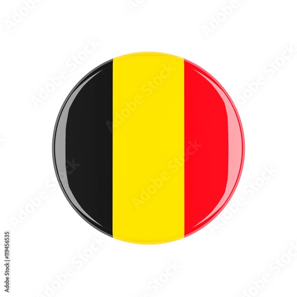Fototapeta belgium 3d button